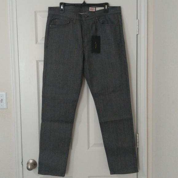 Rag bone fit 2 slim mid rise tailored raw grey denim jeans men's Sz 34w/32L - Picture 13 of 14